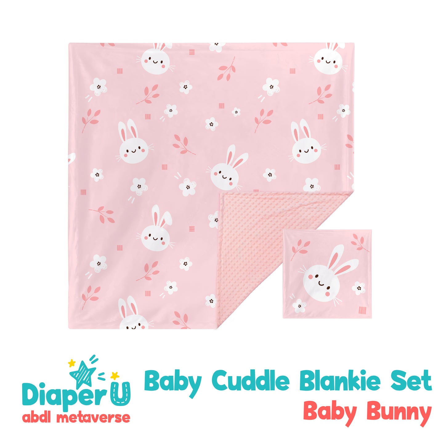 Baby Cuddle Blankie Set - Baby Bunny