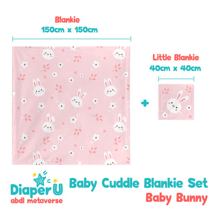 Baby Cuddle Blankie Set - Baby Bunny