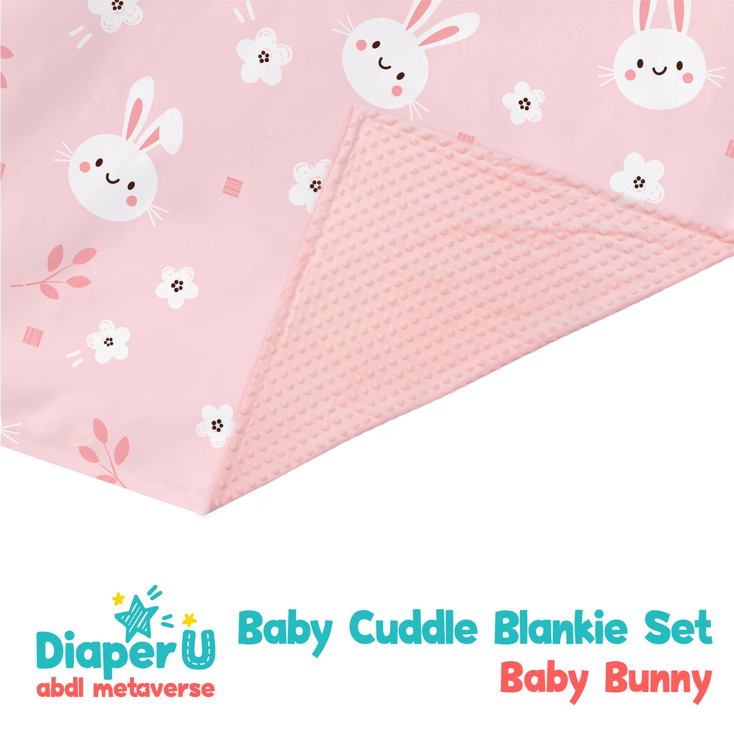 Baby Cuddle Blankie Set - Baby Bunny