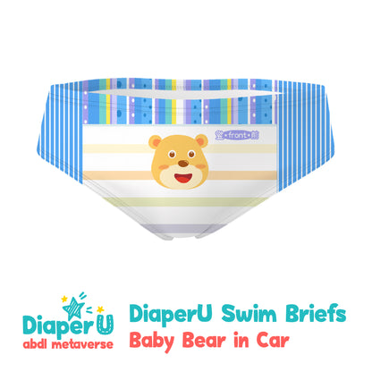 ABDL Swim Briefs - Baby Bear In Car