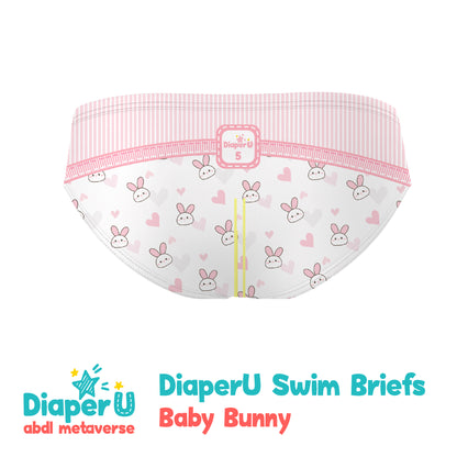 ABDL Swim Briefs - Baby Bunny