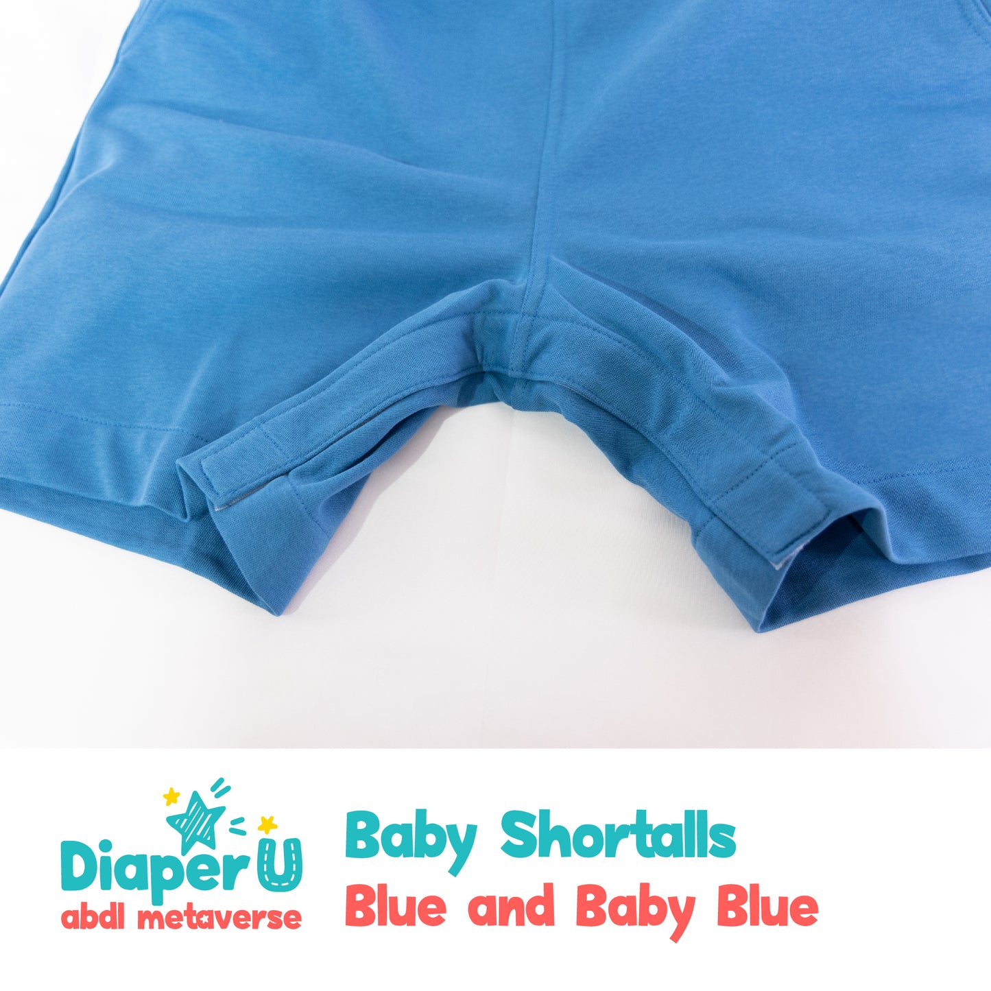 Baby Shortalls - Blue and Baby Blue (Unisex)