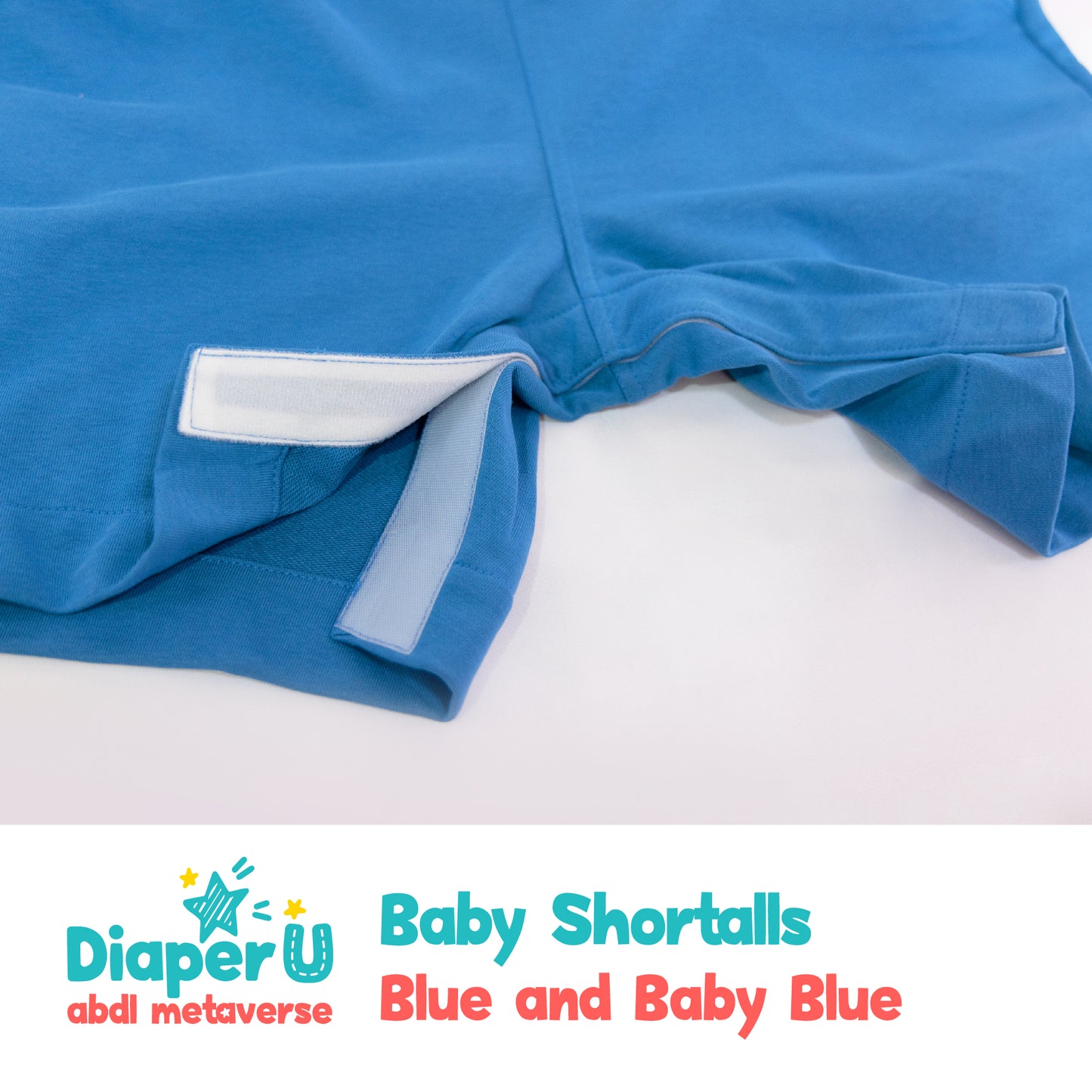 Baby Shortalls - Blue and Baby Blue (Unisex)