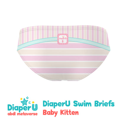 ABDL Swim Briefs - Baby Kitten