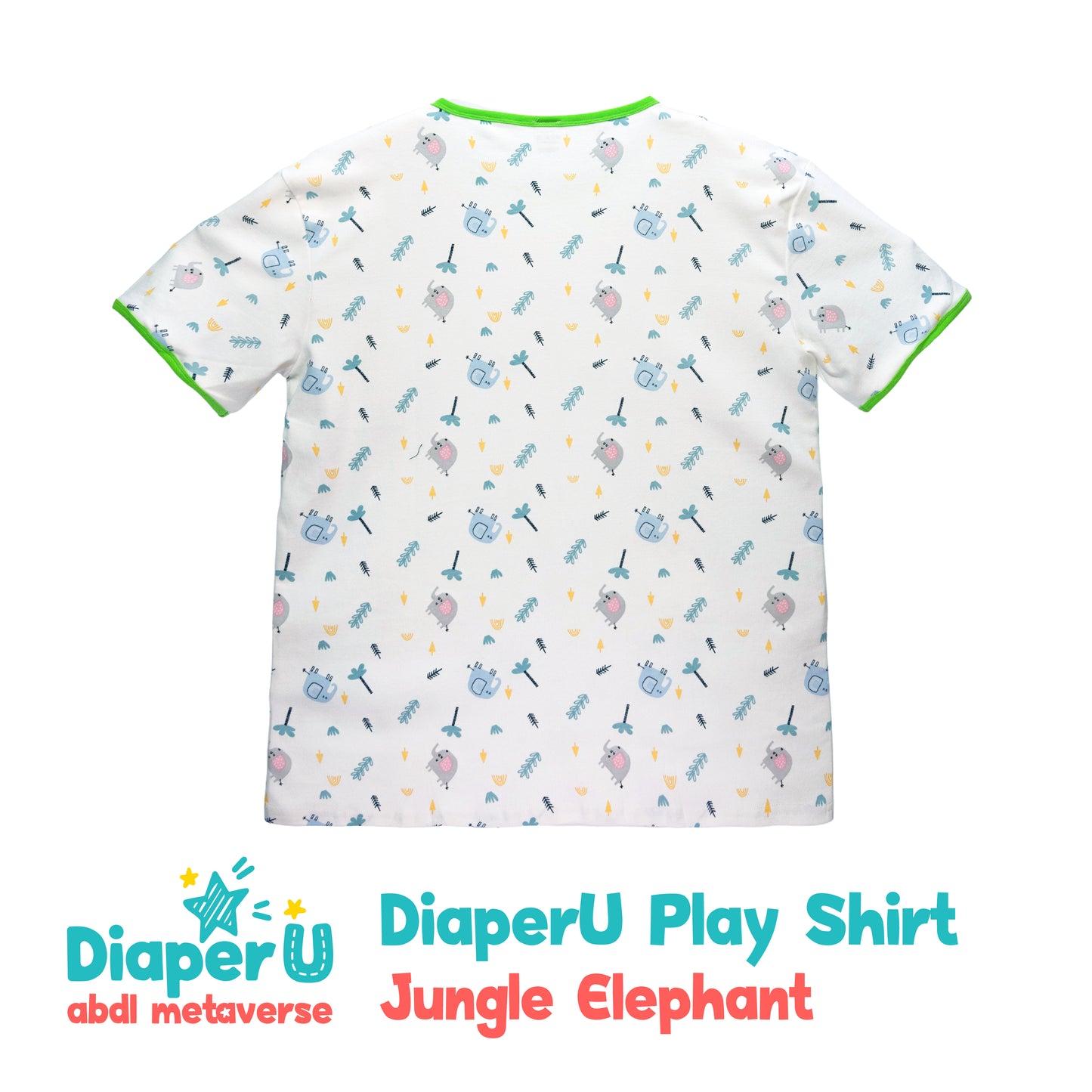 ABDL Cotton Shirts - Jungle Elephant