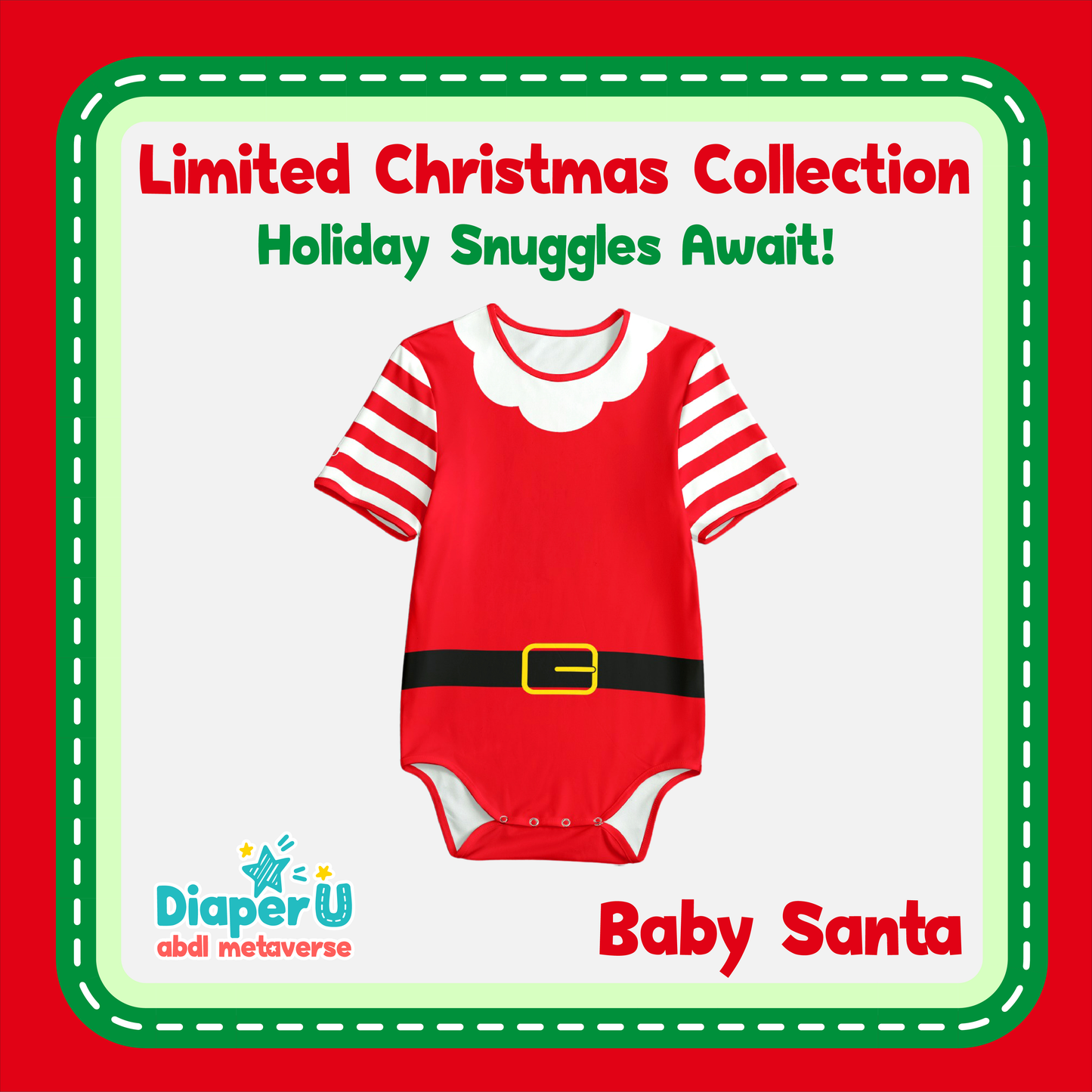 Christmas ABDL Onesie - Baby Santa