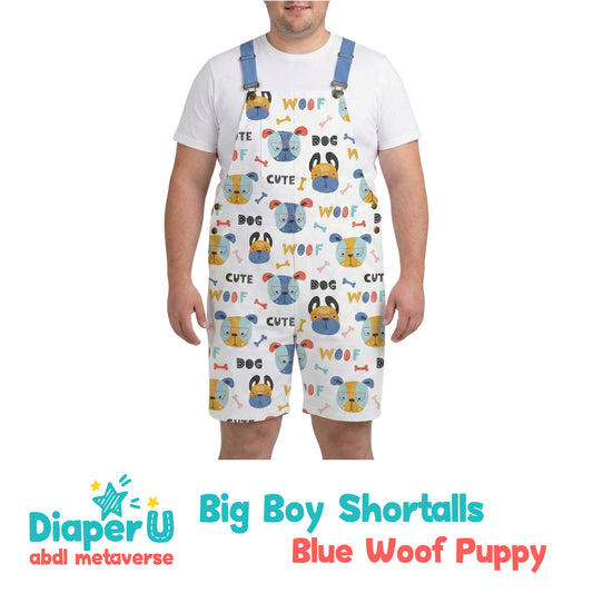 Big Boy Shortalls - Blue Woof Puppy