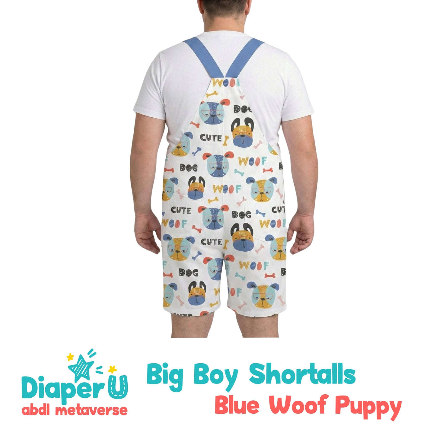 Big Boy Shortalls - Blue Woof Puppy
