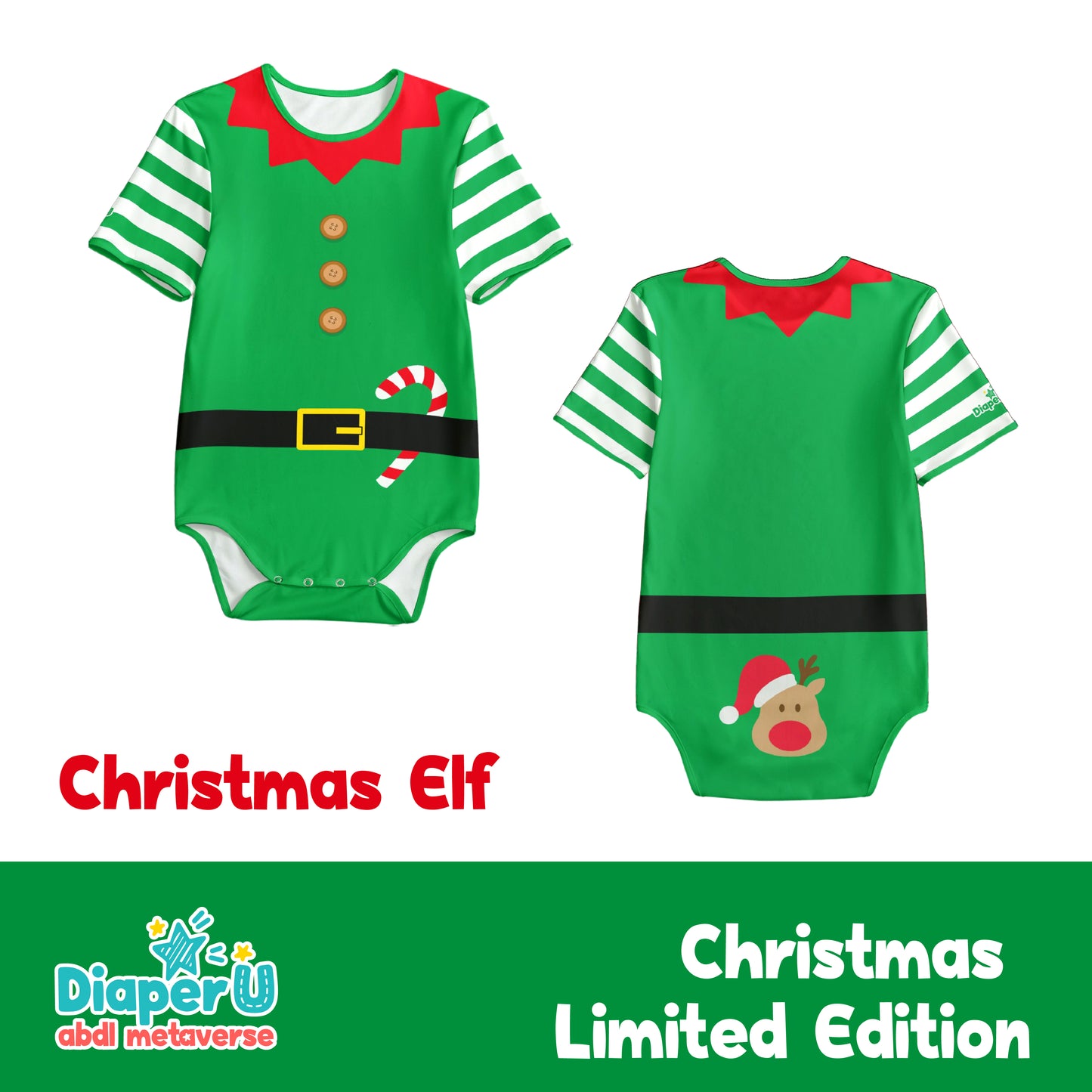 Christmas ABDL Onesie - Christmas Elf