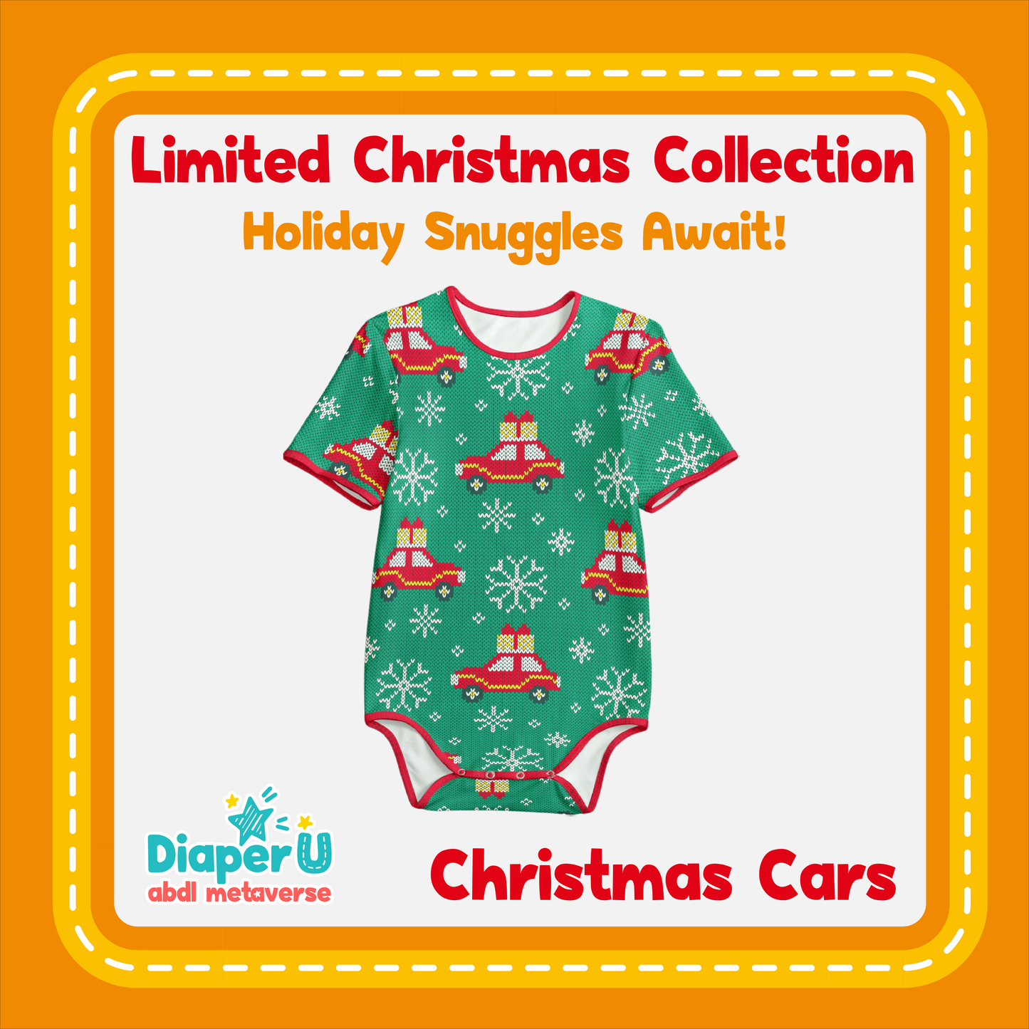 Christmas ABDL Onesie - Christmas Cars