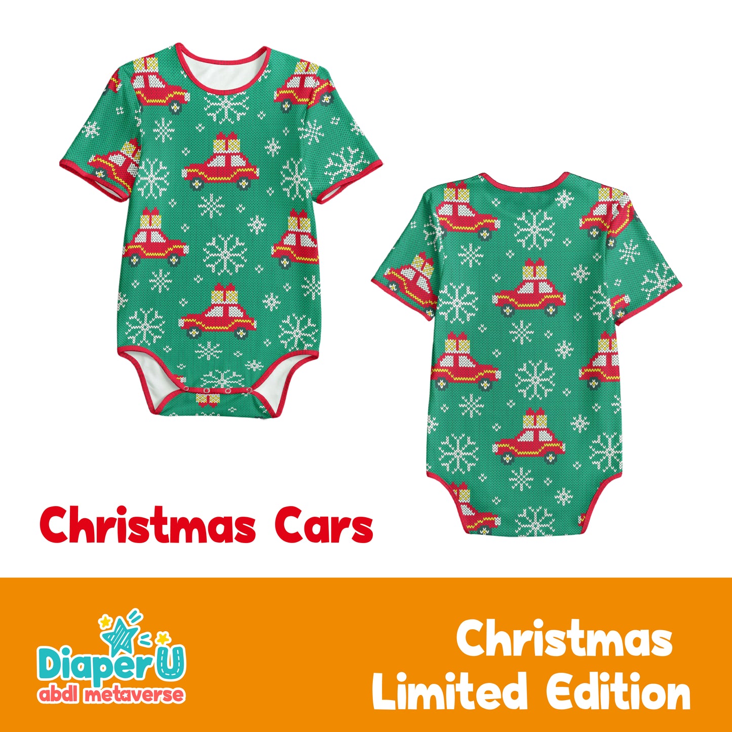 Christmas ABDL Onesie - Christmas Cars