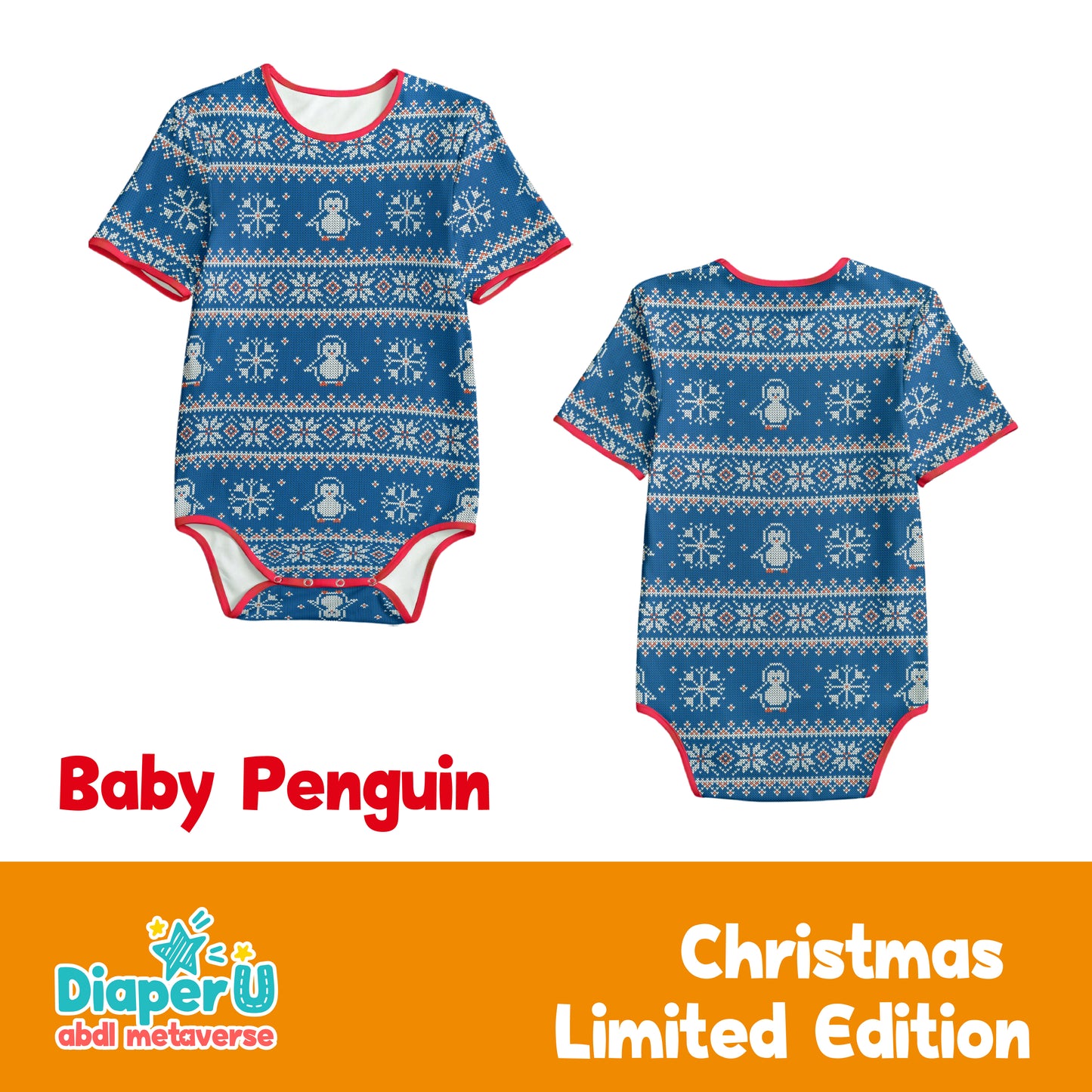 Christmas ABDL Onesie - Baby Penguin