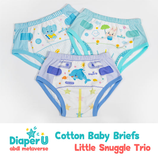 Cotton Baby Briefs - Little Snuggle Trio (3 Briefs)
