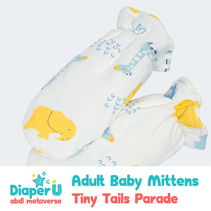 Adult Baby Mittens - Tiny Tails Parade