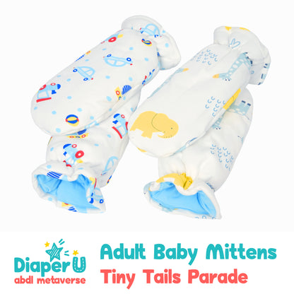 Adult Baby Mittens - Tiny Tails Parade