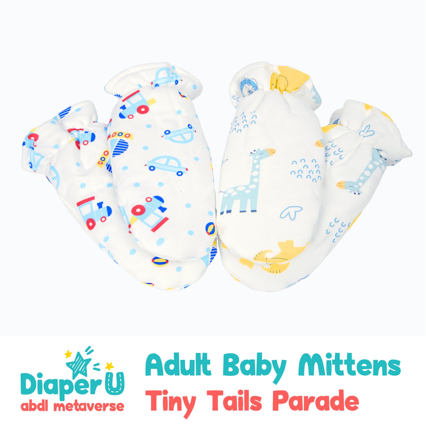 Adult Baby Mittens - Tiny Tails Parade
