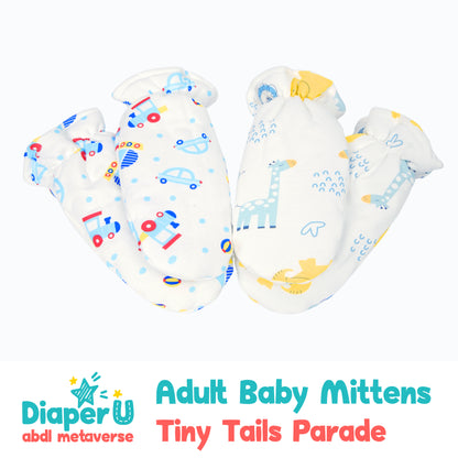 Adult Baby Mittens - Tiny Tails Parade