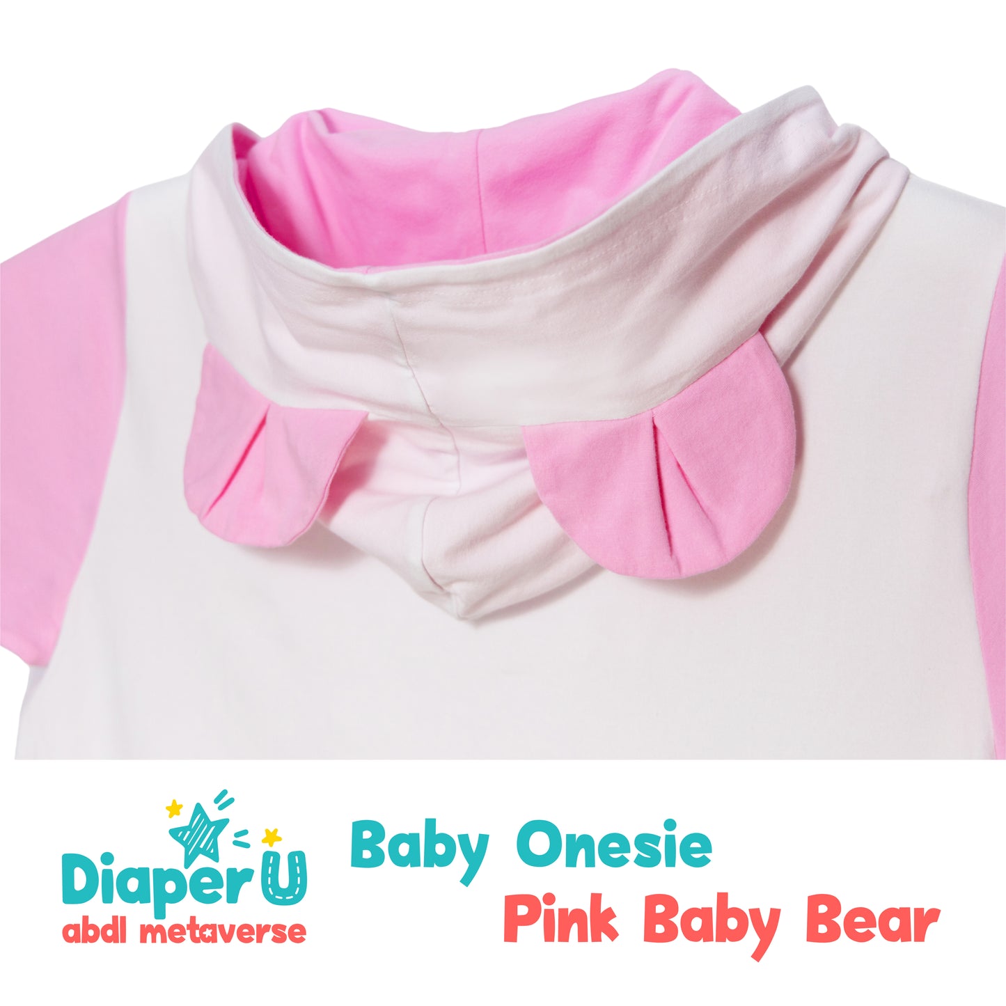 ABDL Onesie - Pink Baby Bear