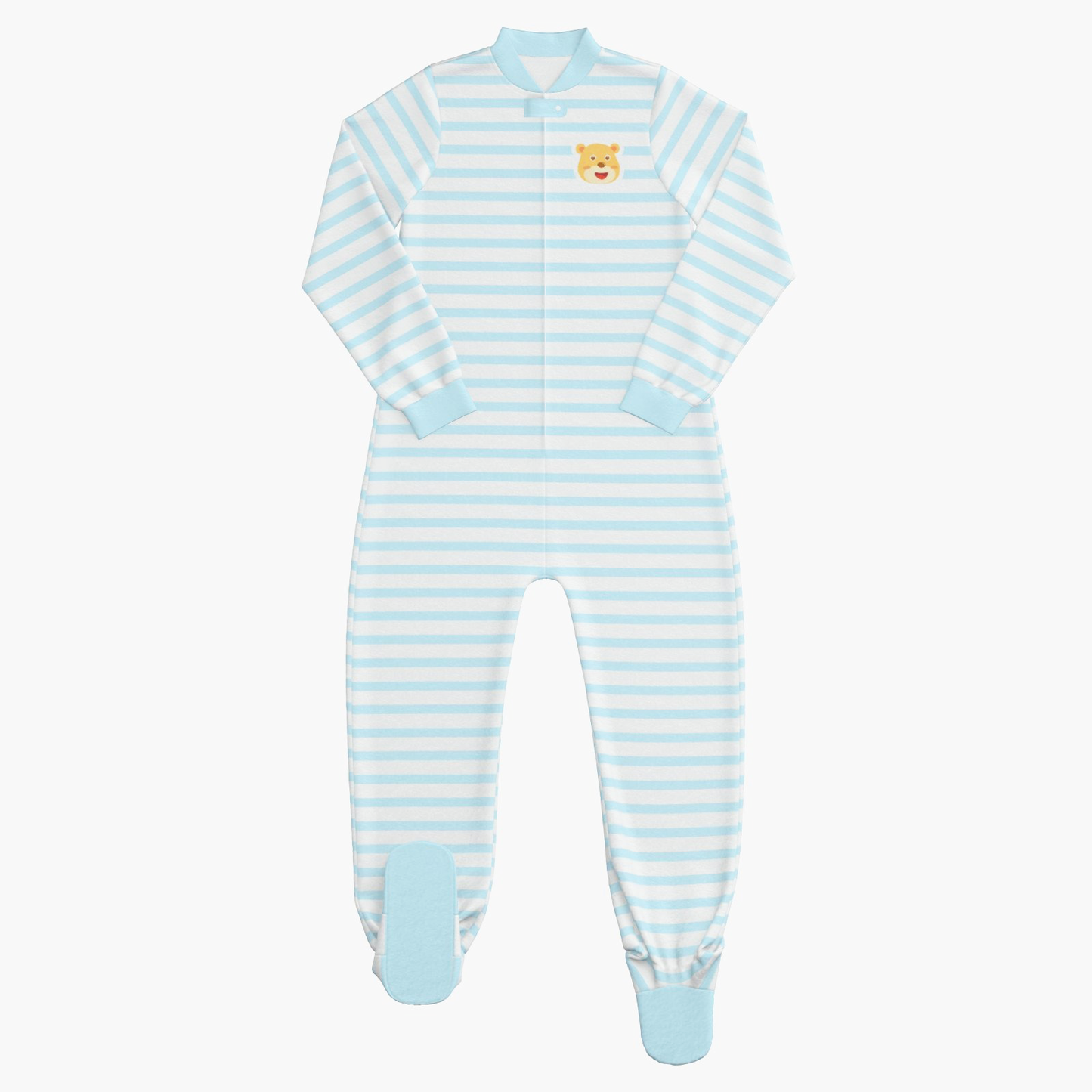 BabyCloudie Plush Fleece Footed Jammies - Baby Bear