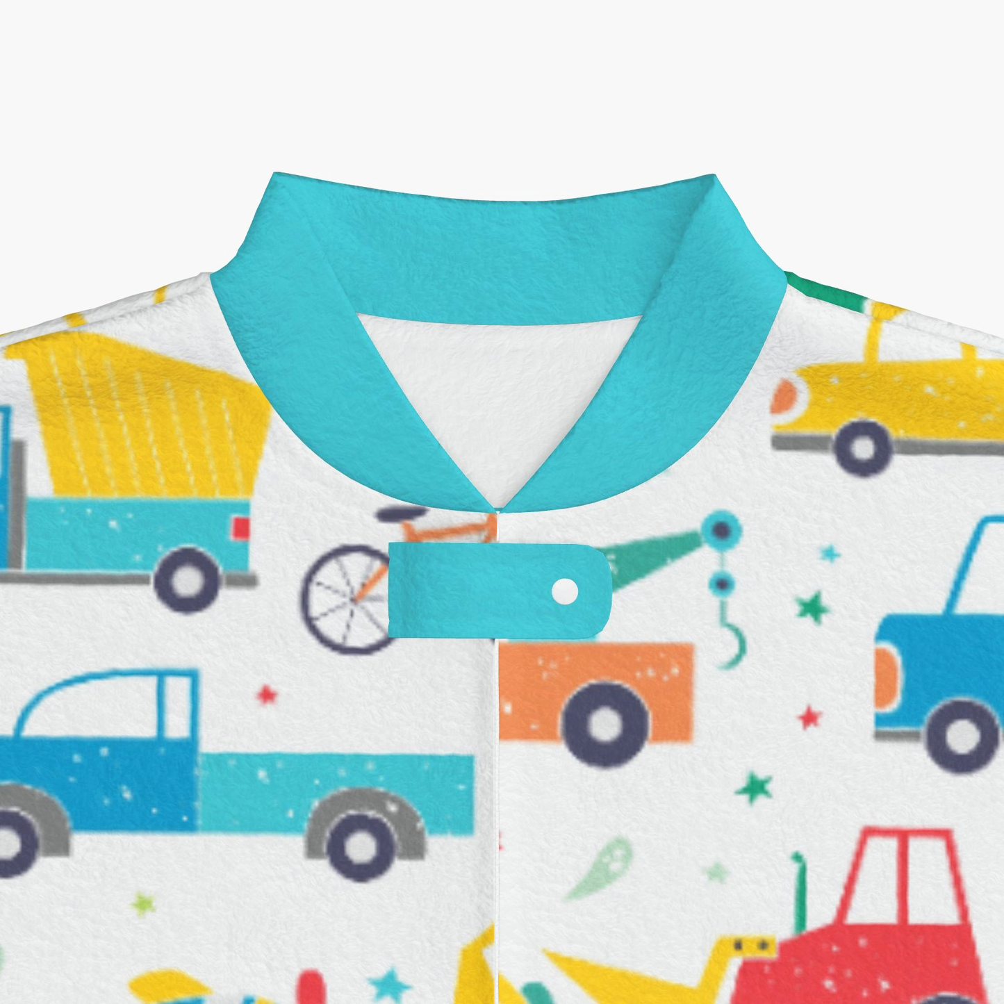 BabyCloudie Plush Fleece Footed Jammies - Green Vehicle