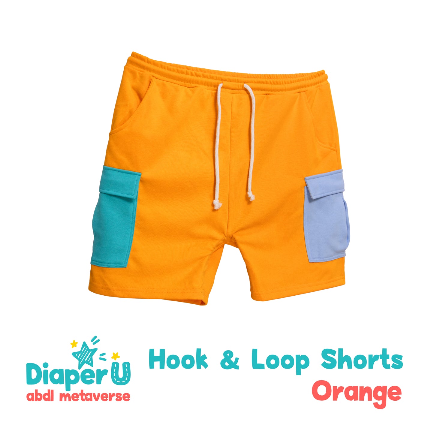 Hook & Loop Shorts - Orange (Limited Edition) – DiaperU