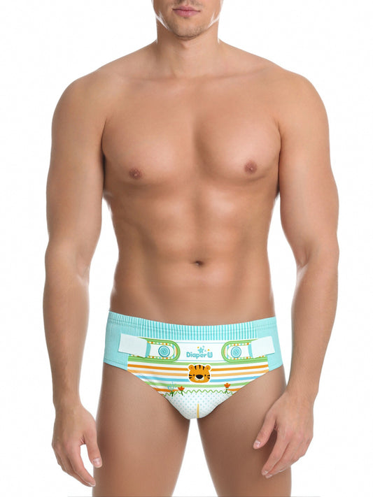 ABDL Swim Briefs - Baby Tiger