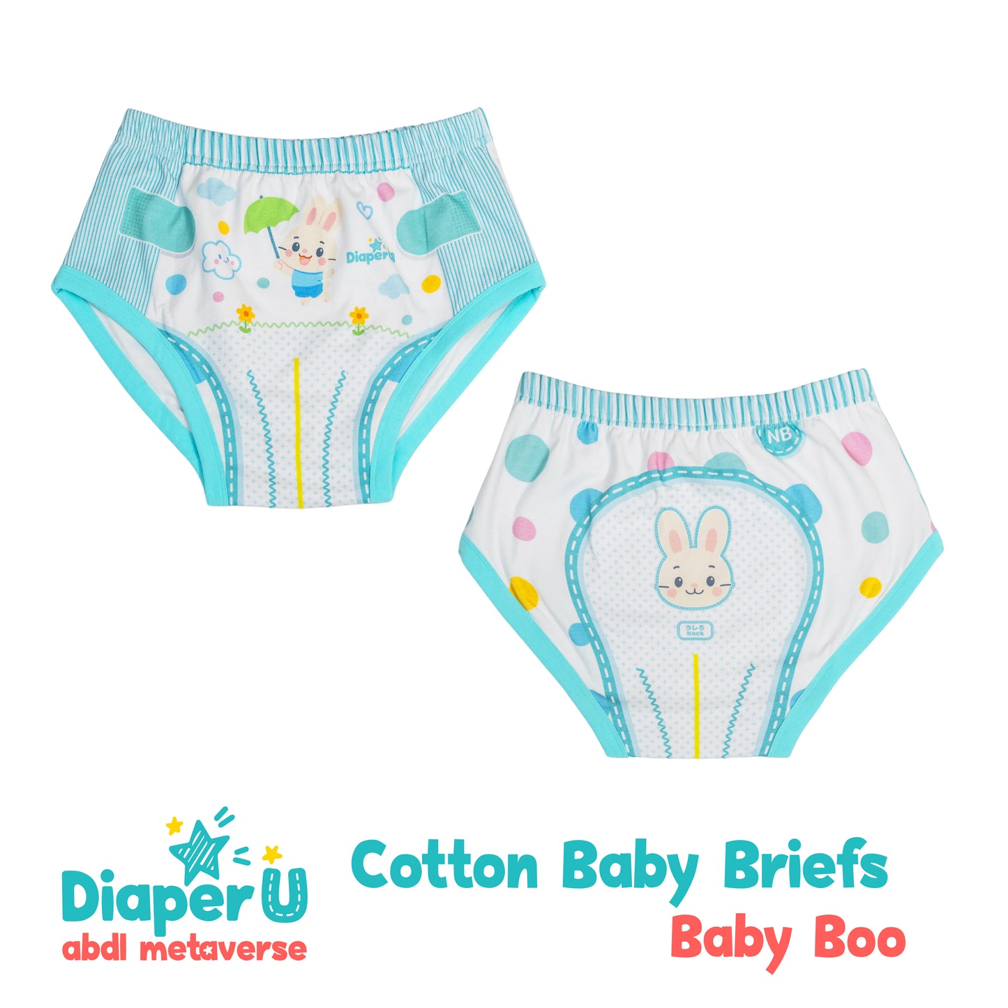 ABDL Cotton Baby Briefs - Baby Boo