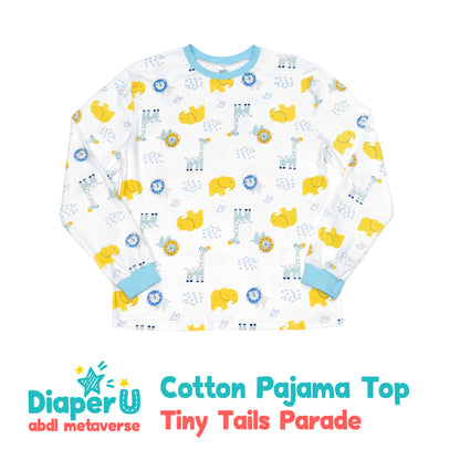ABDL Cotton Pajama Top - Tiny Tails Parade