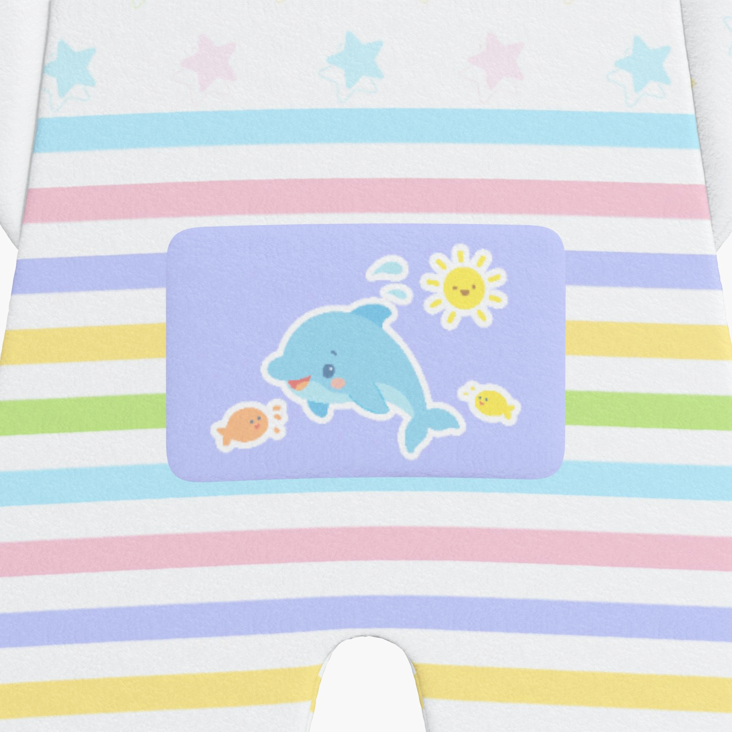 BabyCloudie Plush Fleece Footed Jammies - Baby Dolpho