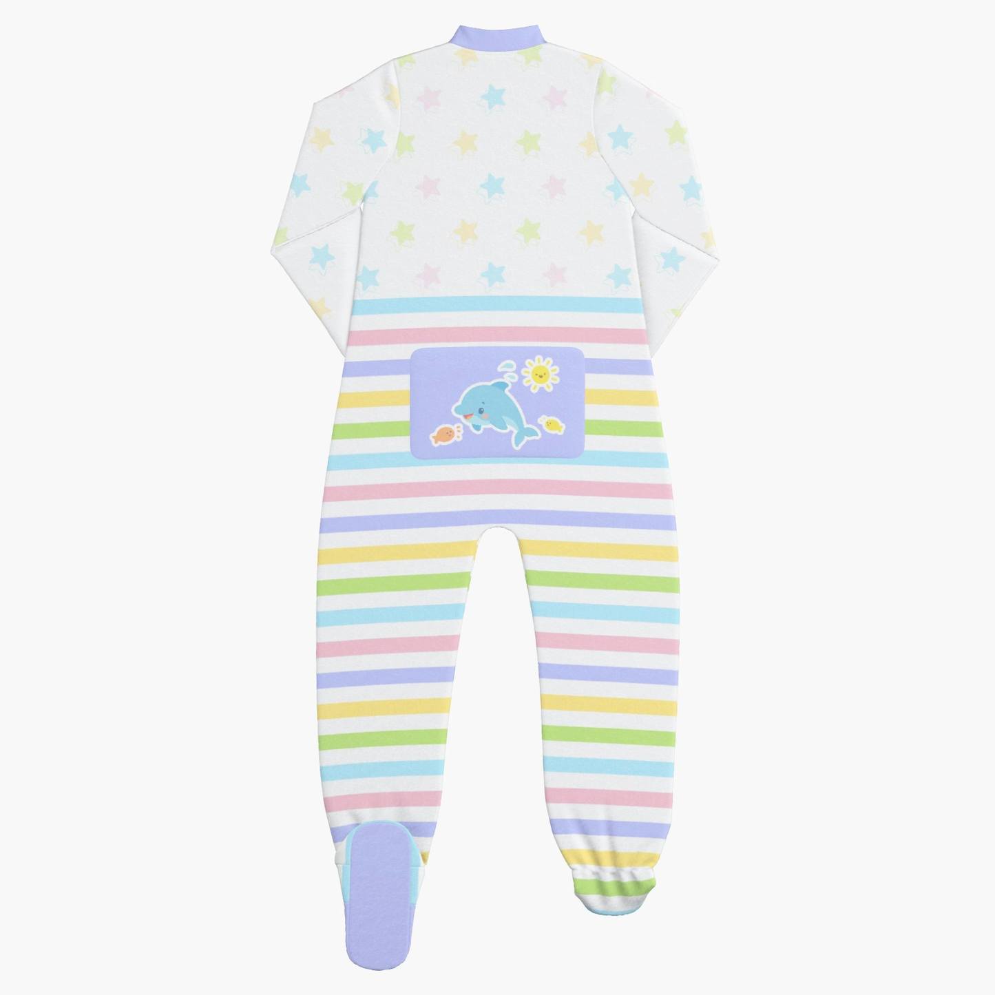 BabyCloudie Plush Fleece Footed Jammies - Baby Dolpho