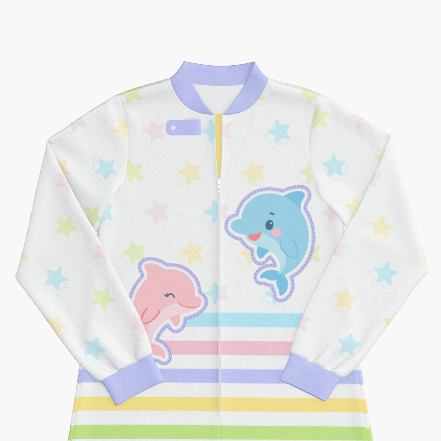 BabyCloudie Plush Fleece Footed Jammies - Baby Dolpho