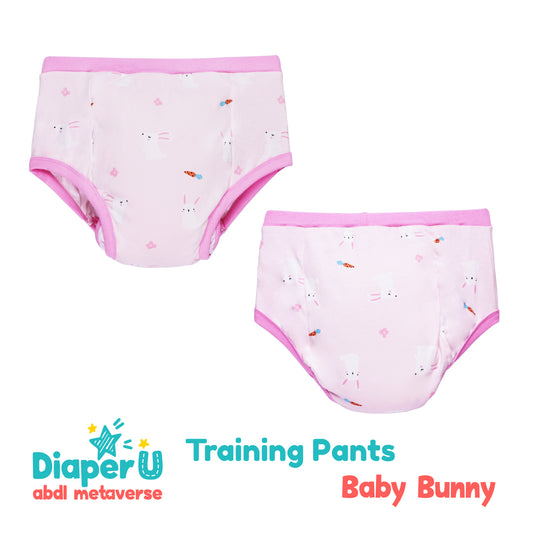 ABDL Training Pants - Baby Bunny (Waterproof Version)