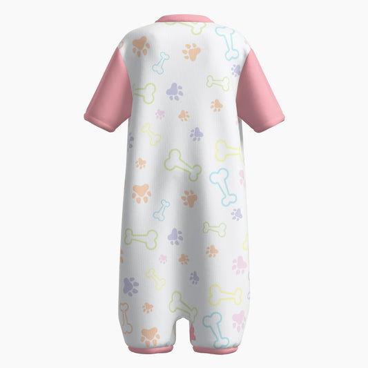 Snap-Up Sleepytime Romper - Puppy Play (Pink)