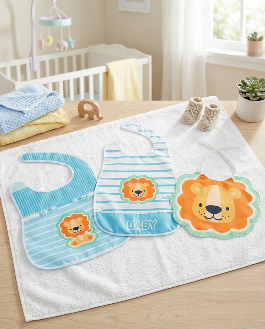 Baby Lion Bib Set (3 Bibs)