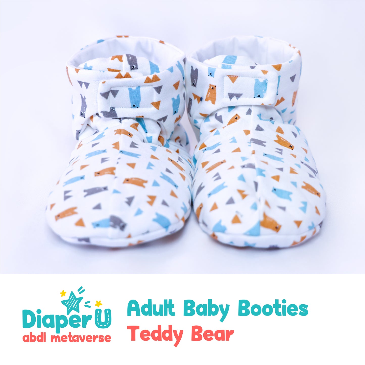 ABDL Baby Booties - Teddy Bear