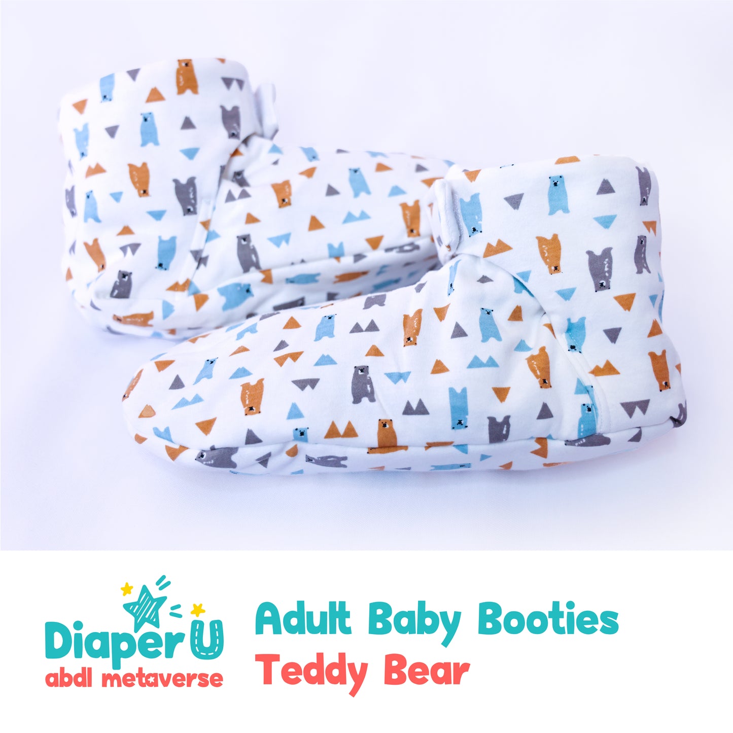 ABDL Baby Booties - Teddy Bear