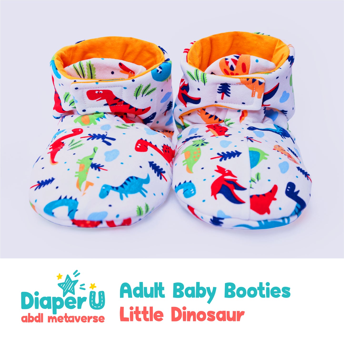 ABDL Baby Booties - Little Dinosaur