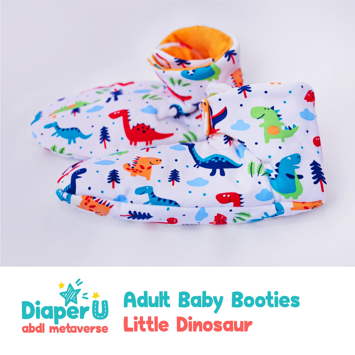 ABDL Baby Booties Little Dinosaur DiaperU