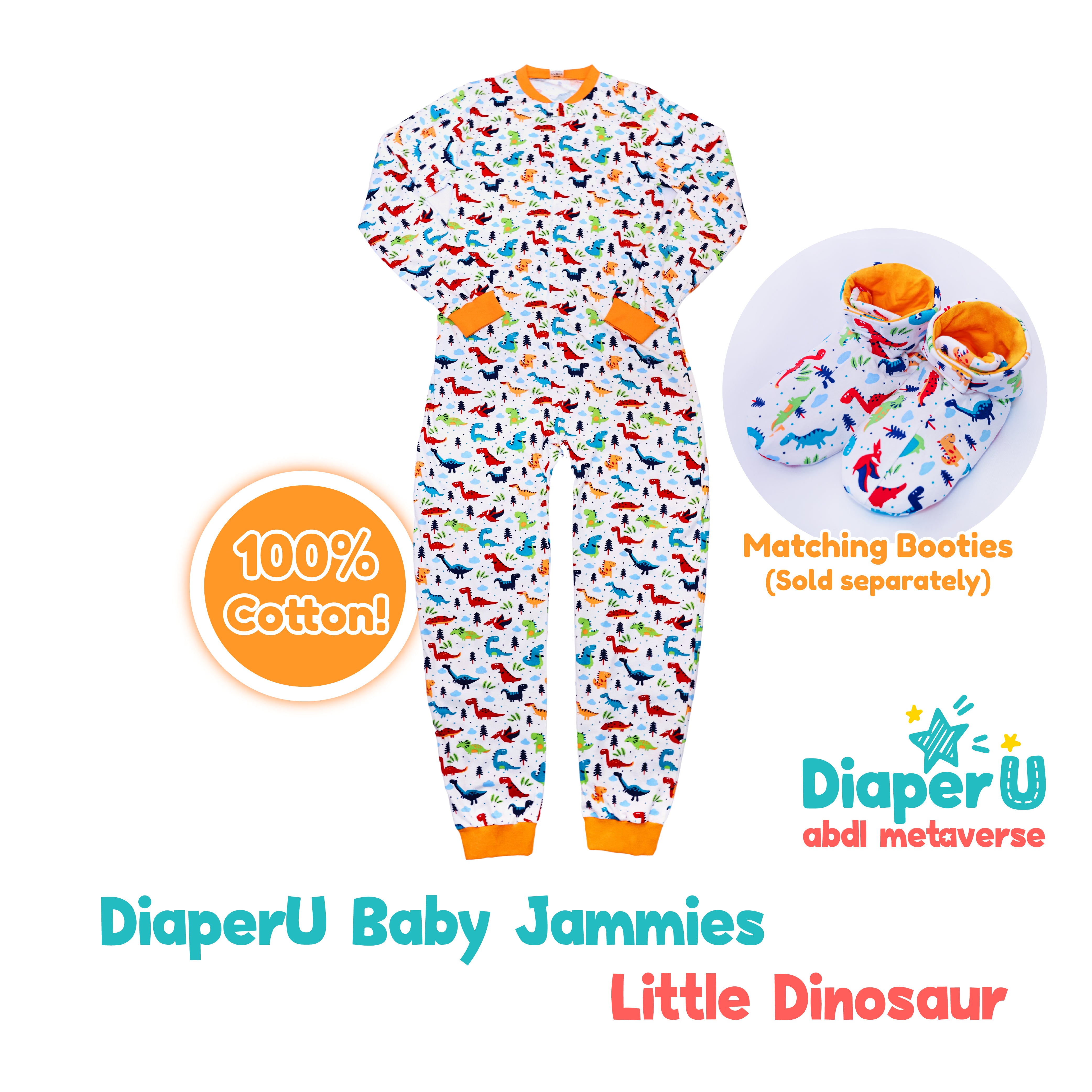 Adult Baby Footed Jammies DiaperU