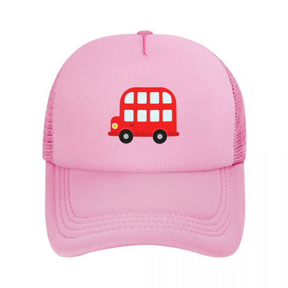 Red Baby Bus Snapback Hats (Green Pink)