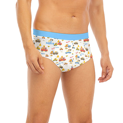 Adult Baby Boy Briefs - Vehicle Collection Sets (4 Briefs)