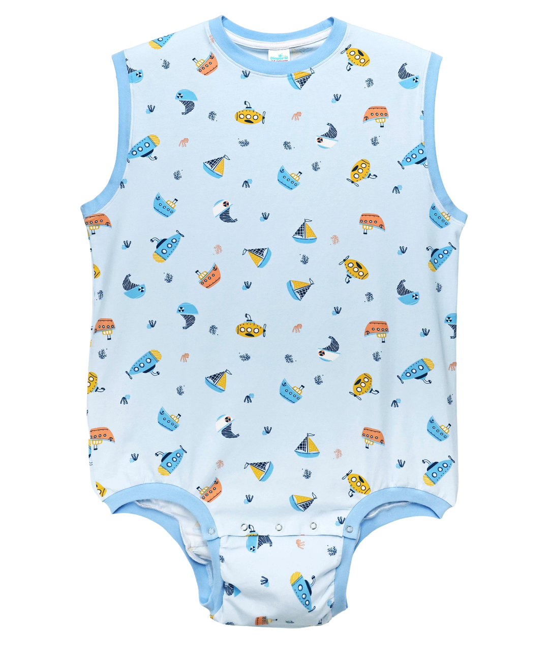 ABDL Onesie Sleeveless Little Ships