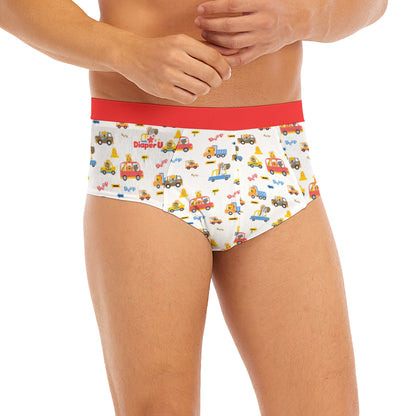 Adult Baby Boy Briefs - Vehicle Collection Sets (4 Briefs)