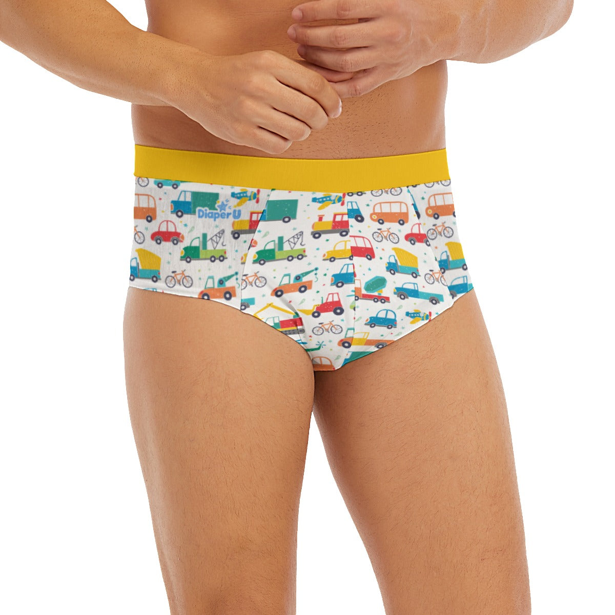 Adult Baby Boy Briefs - Vehicle Collection Sets (4 Briefs)