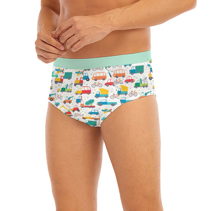 Adult Baby Boy Briefs - Vehicle Collection Sets (4 Briefs)