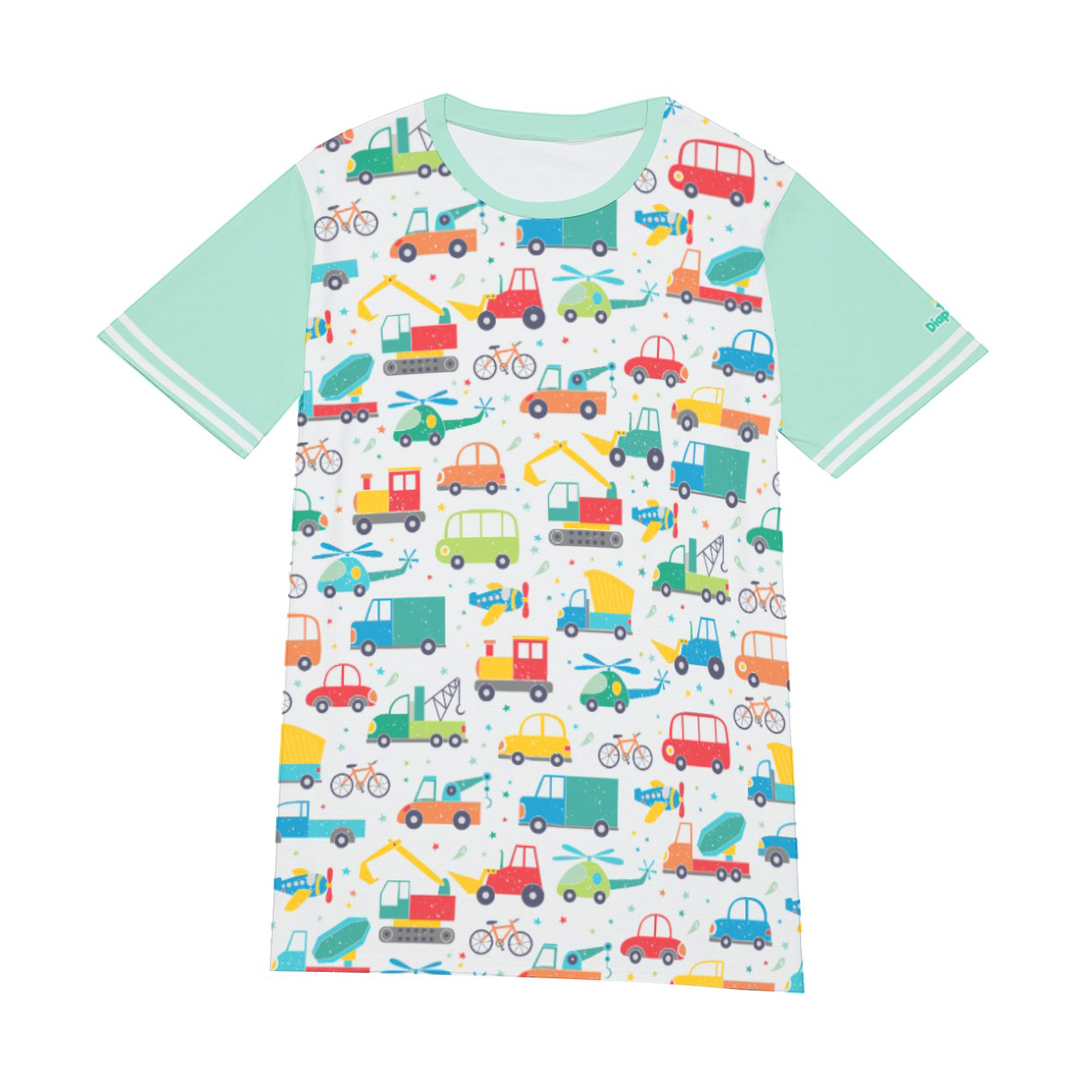 ABDL Adult Baby Play Shirt - Green Cars – DiaperU
