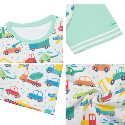 Adult Baby Play Shirt - Green Cars