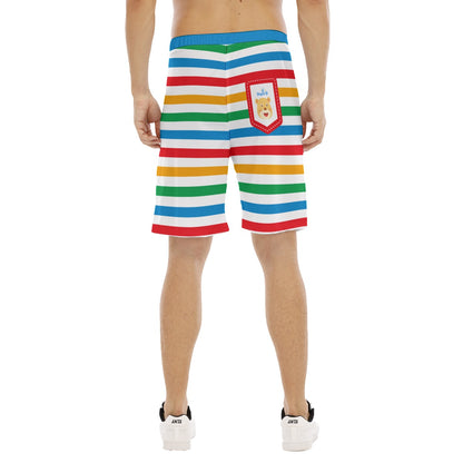 Adult Baby Play Shorts - Color Stripe