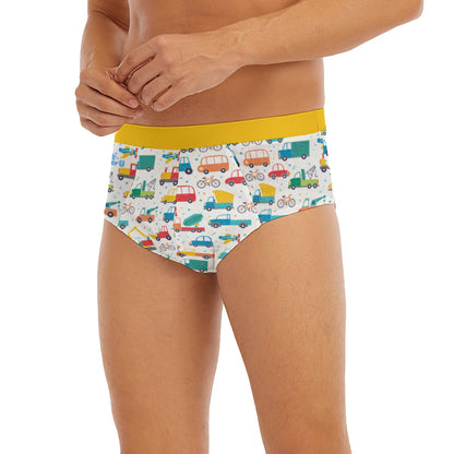Baby Boy Briefs - Yellow Cars