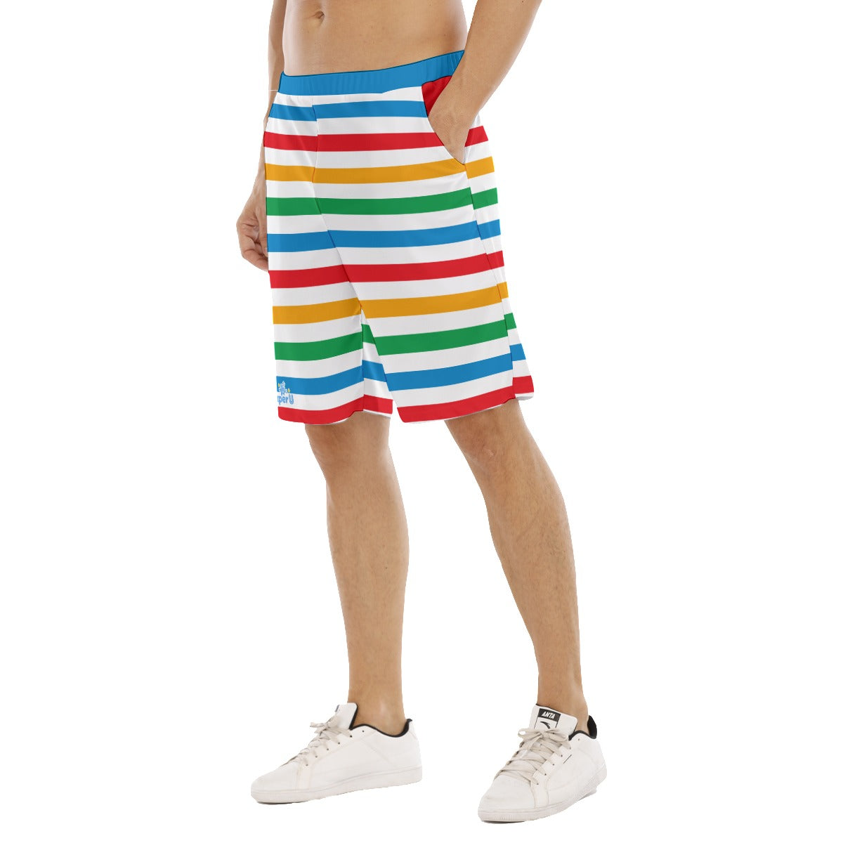 Adult Baby Play Shorts - Color Stripe
